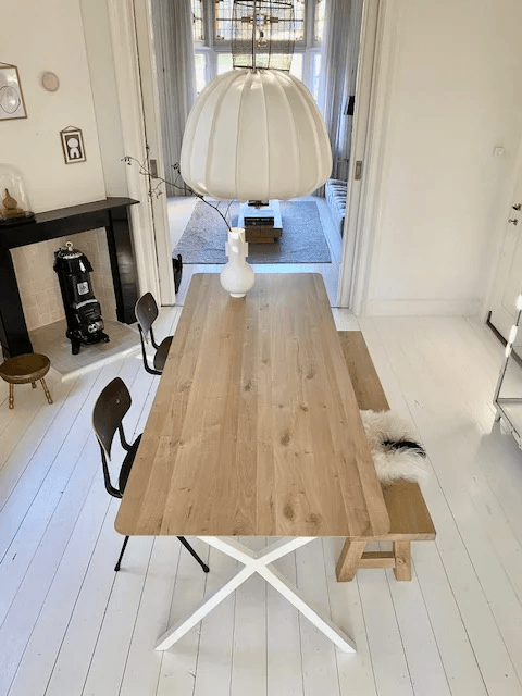 Eiken eettafel Ake – Rechthoek afbeelding 4