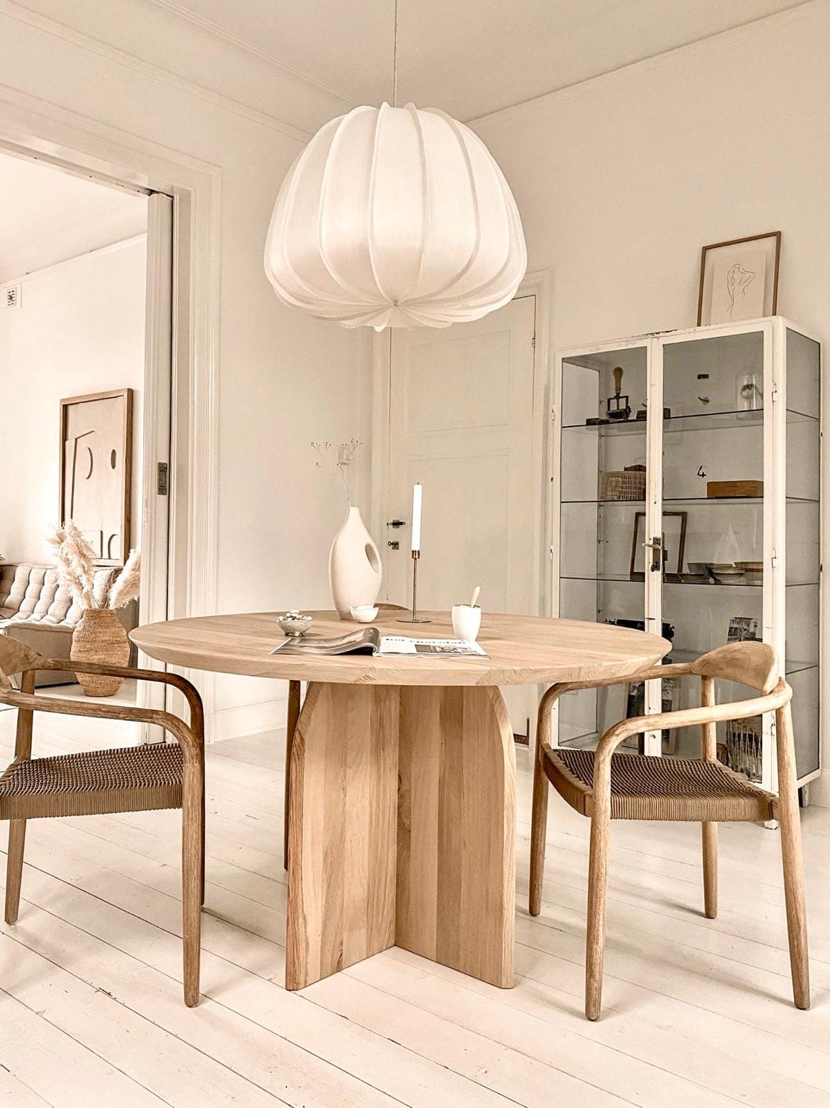 Eiken eettafel Hera – Rond afbeelding 3