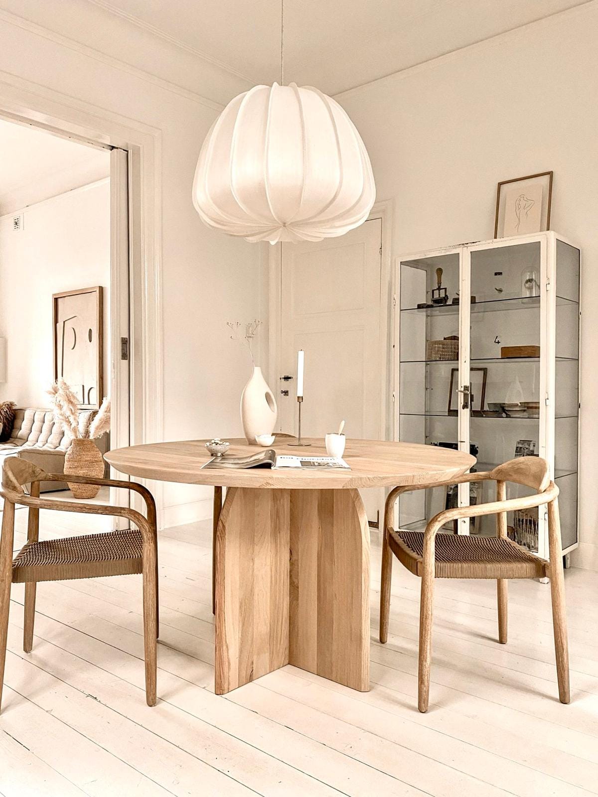 Eiken eettafel Hera – Rond afbeelding 4