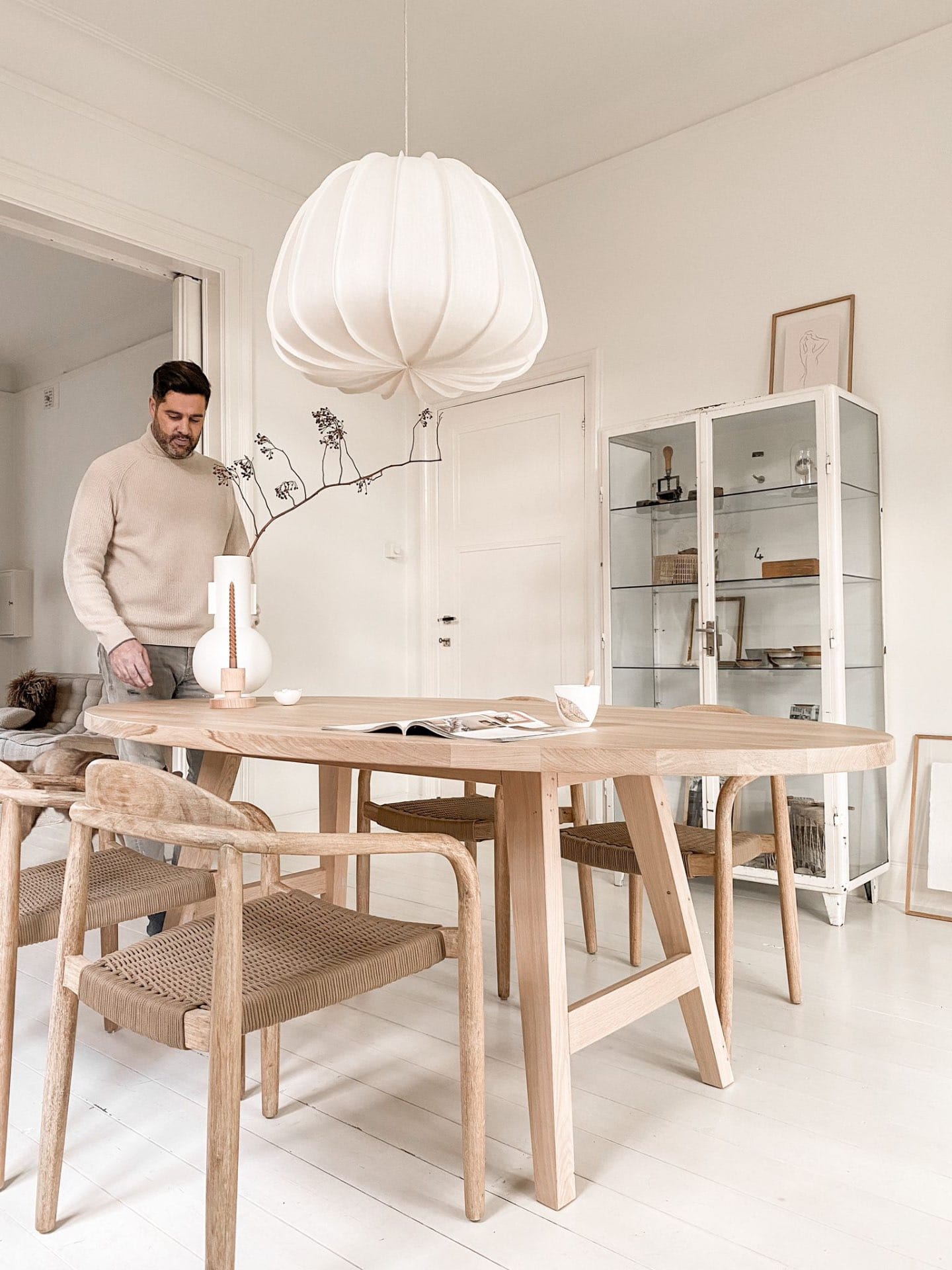 Handgemaakte eikenhouten eettafel - Studio Lopped